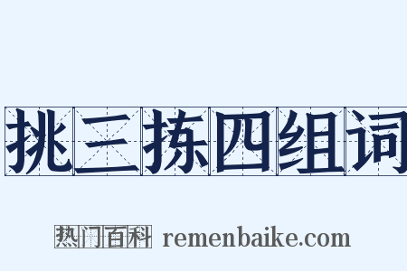 挑三拣四组词是什么意思的图片